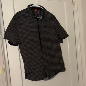 Guess Men's Black and brown Patterned Casual Shirt
